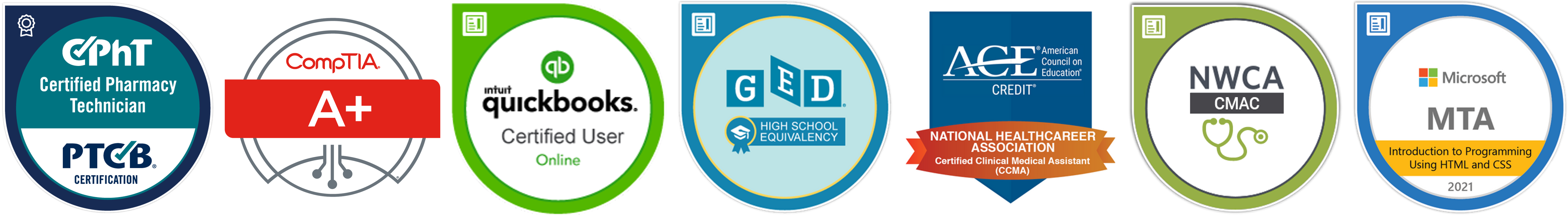 National certification badge examples
